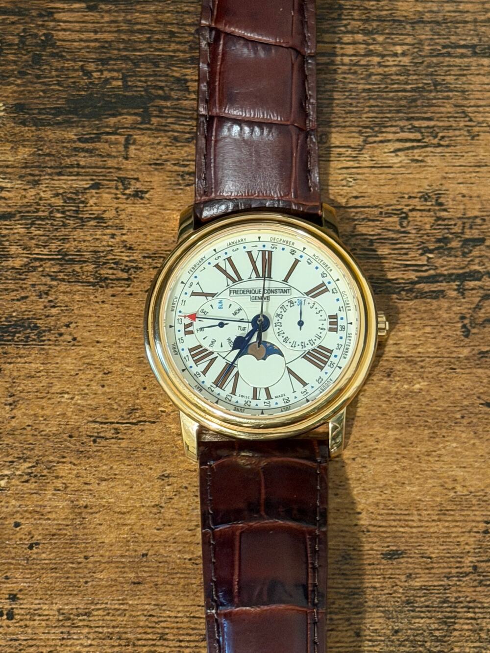 Frederique Constant Business Timer FC-270X4P4/5/6 Moonphase Quartz Watch